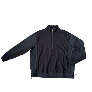 Athleta Sweatshirt Womens Medium Black Triumph Hybrid 1/2 Zip Ladies Pullover